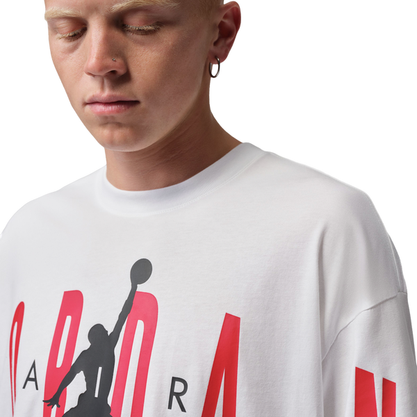 Jordan Stretch Oversized Short Sleeve Crew - Men's - White - Image 3