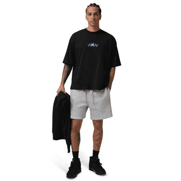 Jordan Back Stretch Oversized Short Sleeve Crew - Men's - Black/University Blue - Image 5