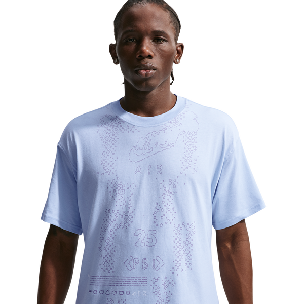 Nike Max 90 Short Sleeve T-Shirt - Men's - Hydrogen Blue/Bright Violet