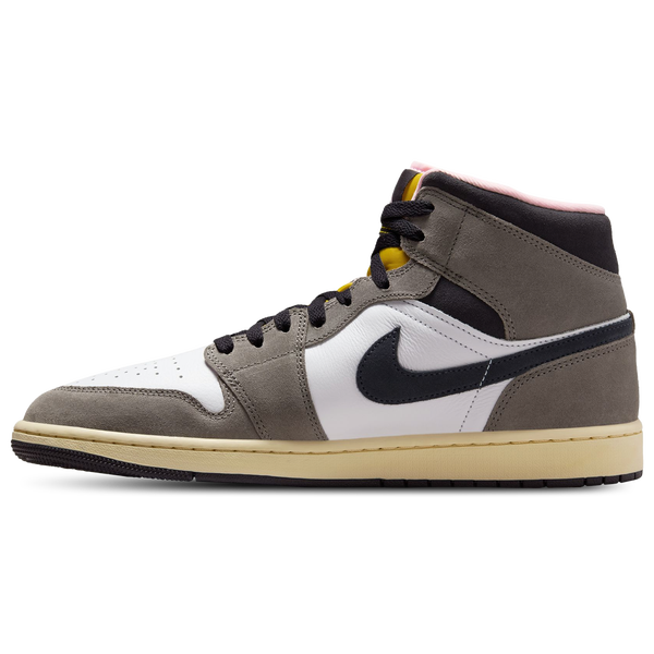 Jordan Air Jordan 1 Mid SE - Men's - White/Cave Stone/Oil Grey - Image 2