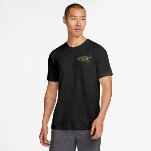 Nike Dri-FIT 3MO Slub GFX T-Shirt - Men's - Black/White