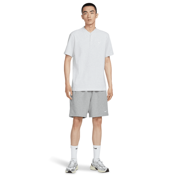 Nike Club SS Henley - Men's - Birch Heather/White/White - Image 5