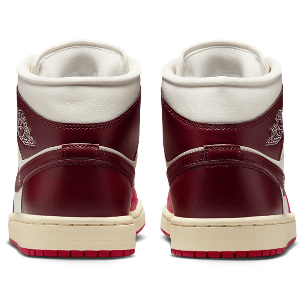 Jordan AJ 1 Mid - Women's - Dark Team Red/Sail/Coconut Milk - Image 3