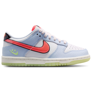Nike Dunk Low - Boys' Grade School - White/Hydrogen Blue/Flash Crimson