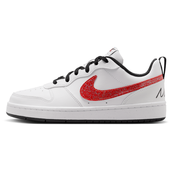 Nike Court Borough Low Win - Boys' Grade School - White/Current Blue/Picante Red - Image 2