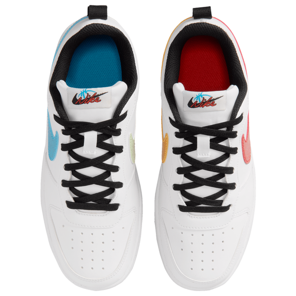 Nike Court Borough Low Win - Boys' Grade School - White/Current Blue/Picante Red - Image 4