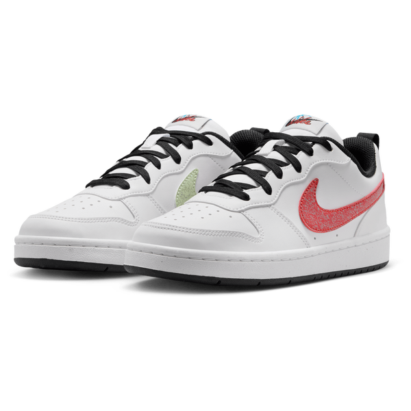 Nike Court Borough Low Win - Boys' Grade School - White/Current Blue/Picante Red - Image 6
