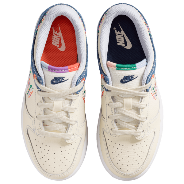 Nike Dunk Low - Boys' Preschool - Soft Pearl/Multicolor - Image 4