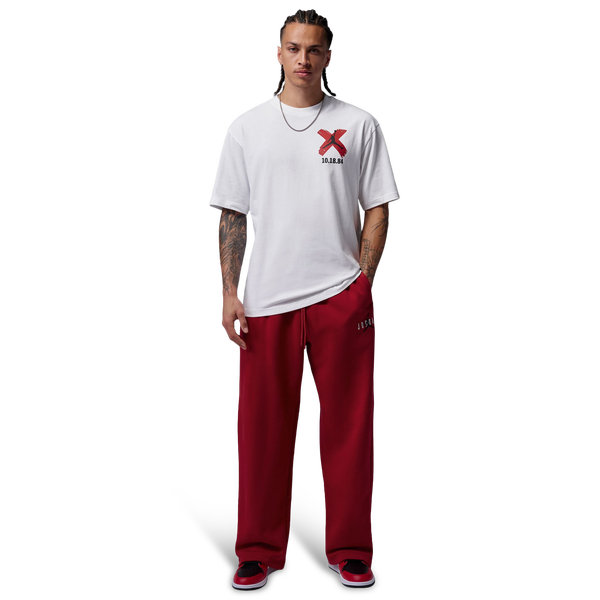 Jordan Brooklyn Banned Graphic Short Sleeve Crew - Men's - White/University Red - Image 4
