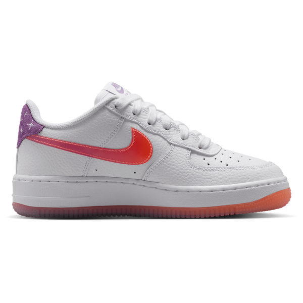 Nike Air Force 1 BB - Boys' Grade School - White/Bright Violet/Turf Orange