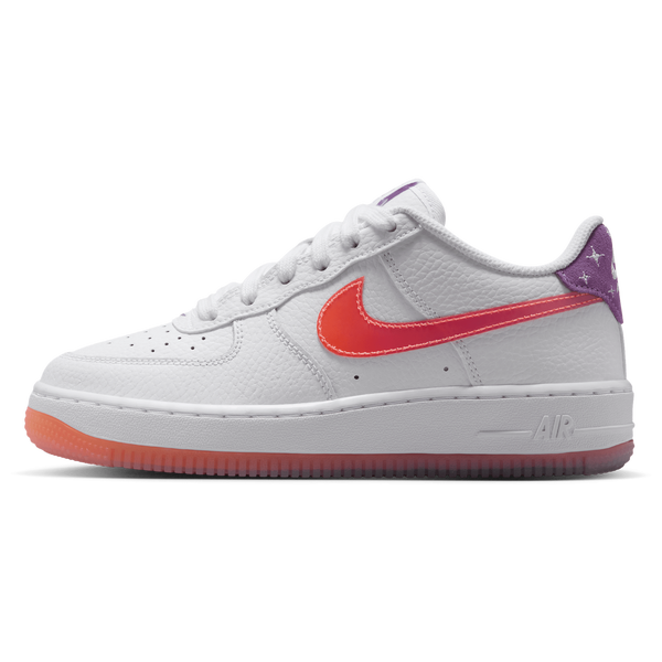 Nike Air Force 1 BB - Boys' Grade School - White/Bright Violet/Turf Orange - Image 2