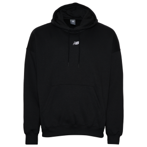 New Balance Oversized Center Embroidered Hoodie - Men's - Black/White