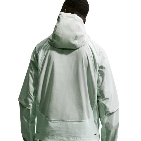 Nike Tech Drifit Woven CB FZ Windrunner Jacket - Men's - Light Silver/Black/Barely Green - Image 2