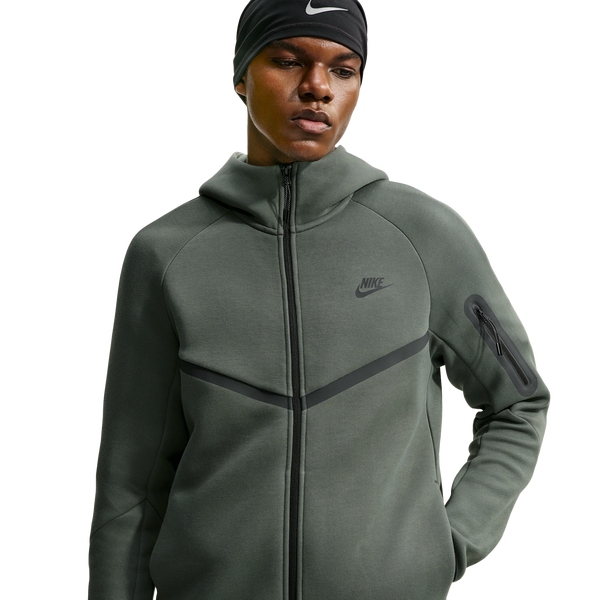 Nike Tech Fleece Full-Zip Windrunner Hoodie - Men's - Black/Camo Green