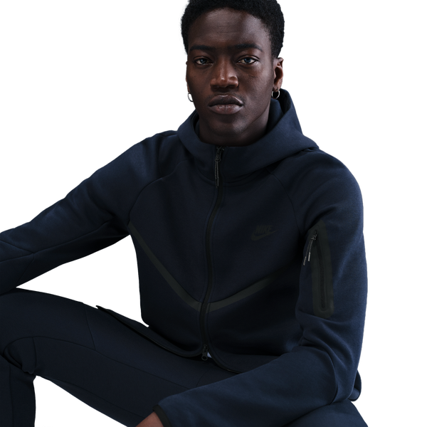 Nike Tech Fleece Full-Zip Windrunner Hoodie - Men's - Obsidian/Black - Image 3