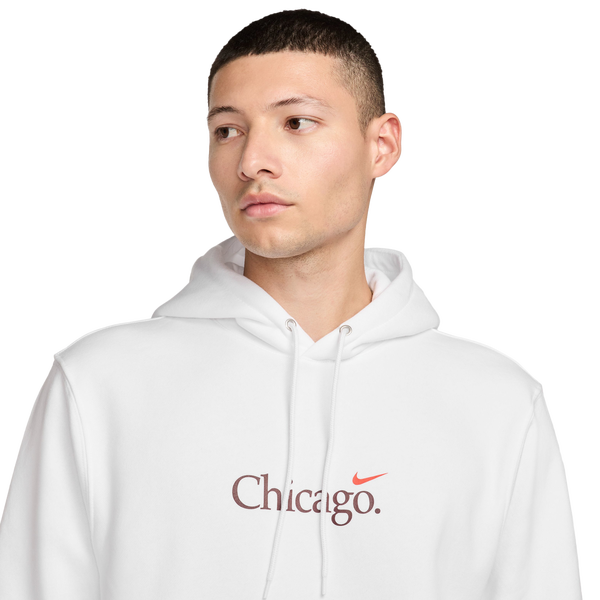 Nike Chi Club Pullover BB Hoodie - Men's - White/Cosmic Clay - Image 3