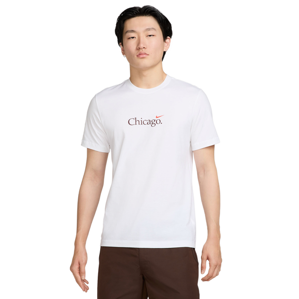 Nike Chi Short Sleeve Crew T-Shirt - Men's - White/Cosmic Clay