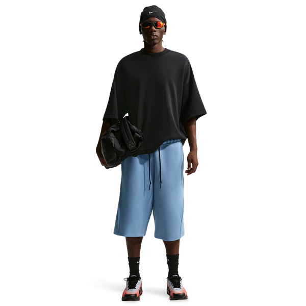 Nike Tech Fleece Shorts - Men's - Work Blue/Black - Image 4