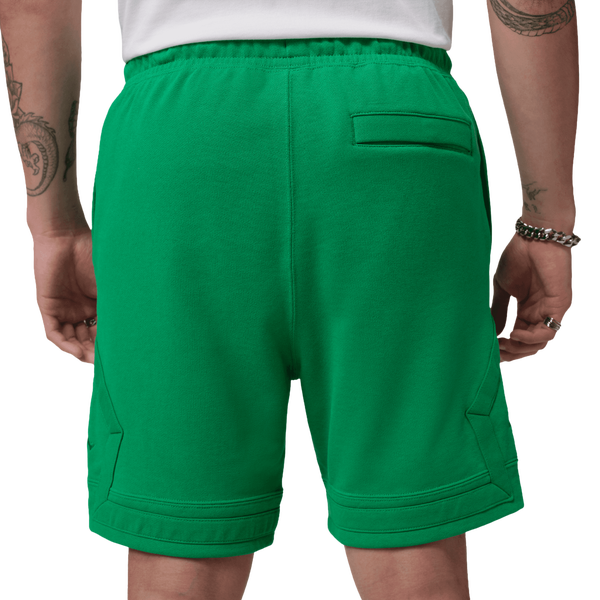 Jordan Flight Fleece Diamond Shorts - Men's - Lucky Green/Black - Image 2