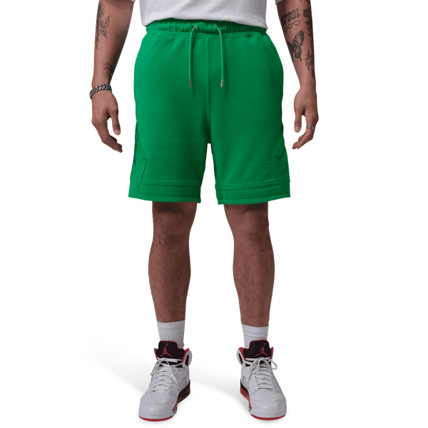 Jordan Flight Fleece Diamond Shorts - Men's - Lucky Green/Black - Image 6