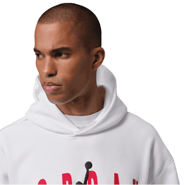 Jordan Brooklyn GFX Oversized Pullover Hoodie - Men's - White - Image 3