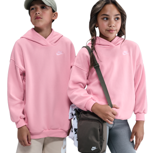 Nike NSW Club Fleece Oversized PO Hoodie - Girls' Grade School - Medium Soft Pink/Medium Soft Pink