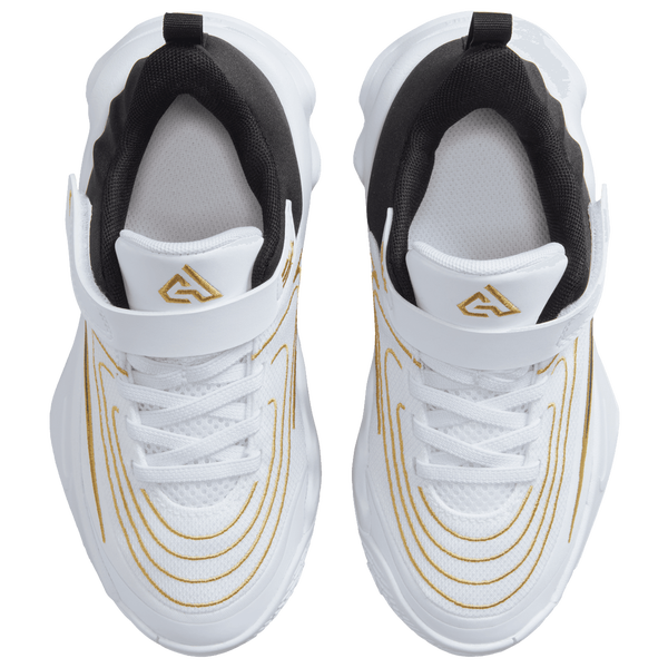 Nike Giannis Immortality 4 - Boys' Preschool - White/Black/Metallic Gold - Image 4
