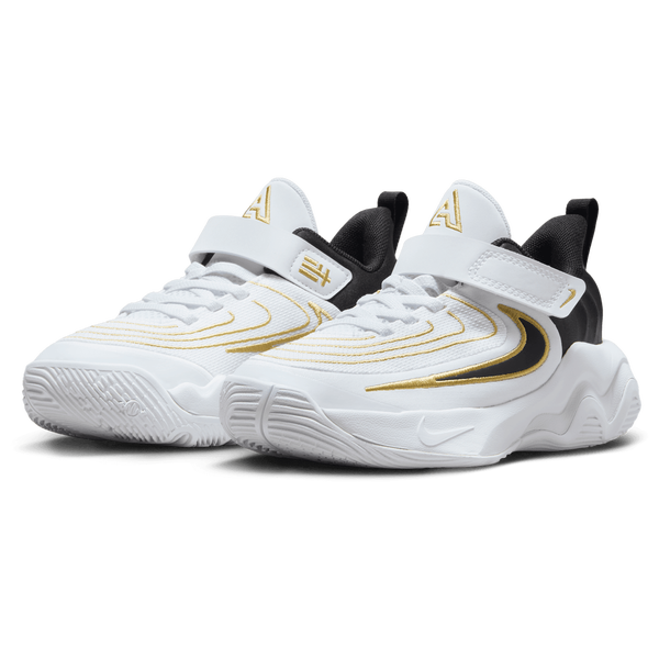 Nike Giannis Immortality 4 - Boys' Preschool - White/Black/Metallic Gold - Image 6