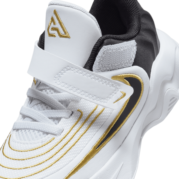 Nike Giannis Immortality 4 - Boys' Preschool - White/Black/Metallic Gold - Image 7